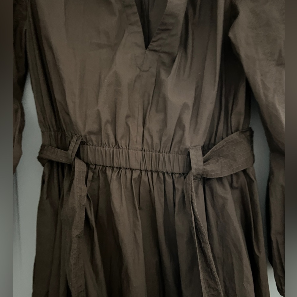 NWOT J. Crew Tie Waist V Neck Midi Dress - Picture 7 of 11